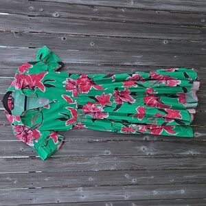 ZARA Women's Size XS Floral V-Neck Dress